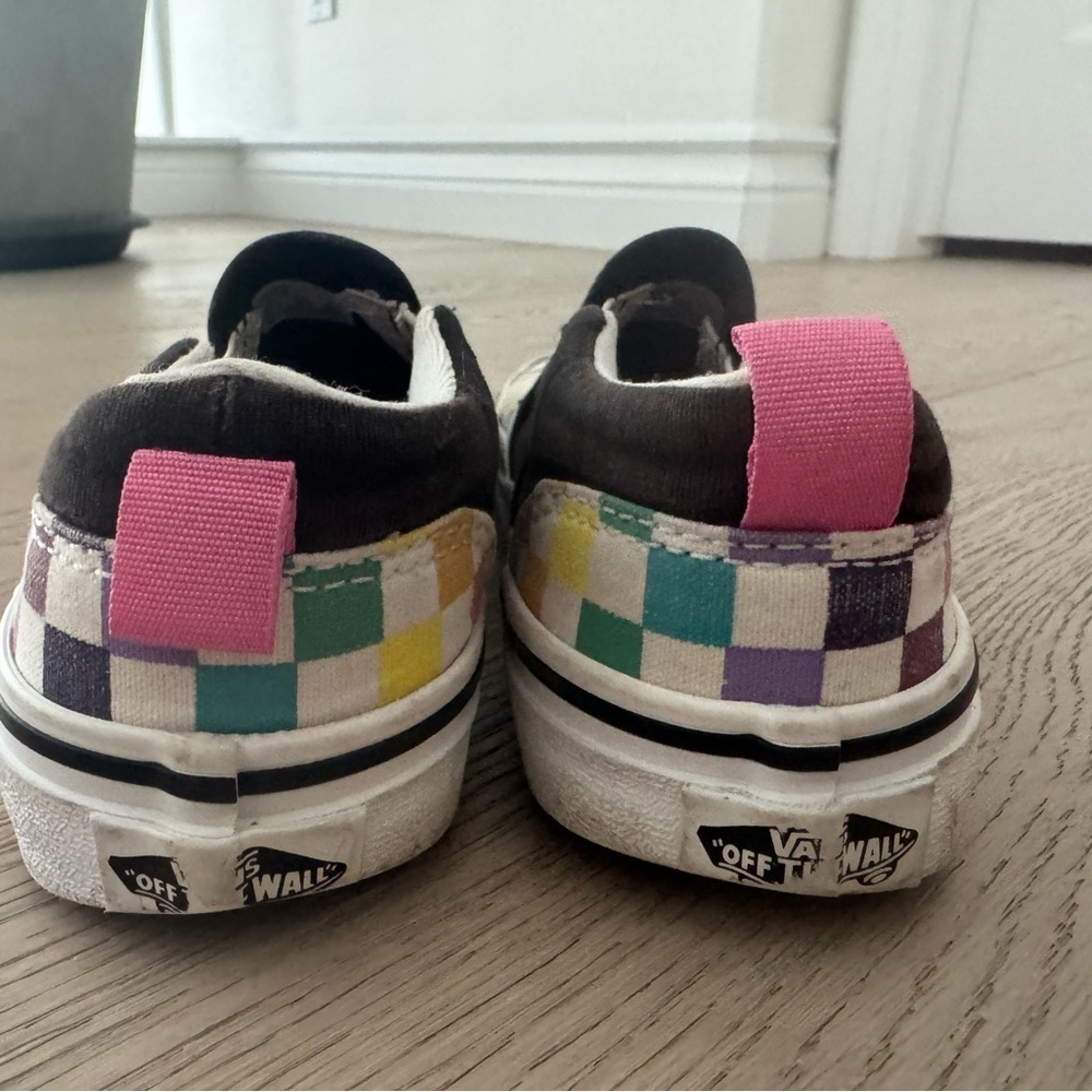 VANS Canvas Multicolor checkered Slip On Unisex Kids' Shoes size 12 - Picture 6 of 9